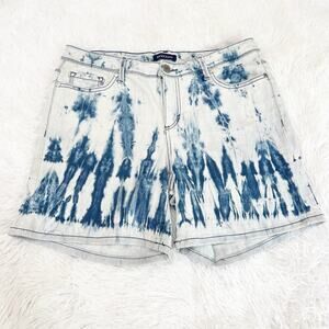 Bandolino Karyn Boyfriend Shorts Women’s Size 8 Blue White Tie Dye Denim